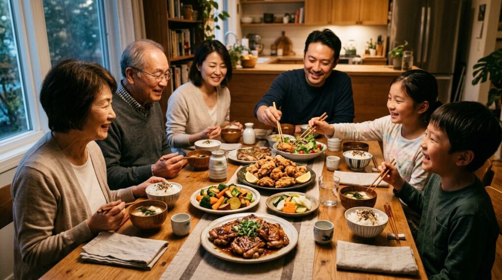 コストコのもも肉で作る豊かな家庭料理 - 家族で囲む夕食の食卓