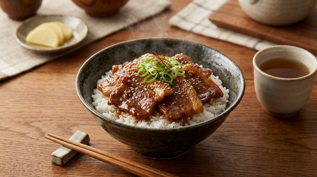 プルコギのタレで作ったご飯が進む豚丼