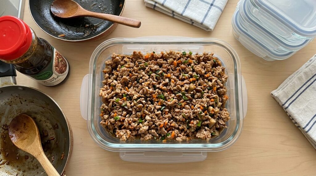 プルコギのタレで作ったひき肉の常備菜