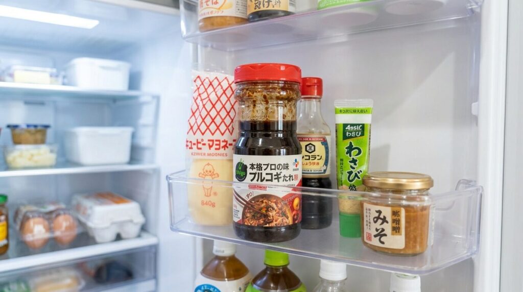 冷蔵庫で適切に保存されるプルコギのタレ