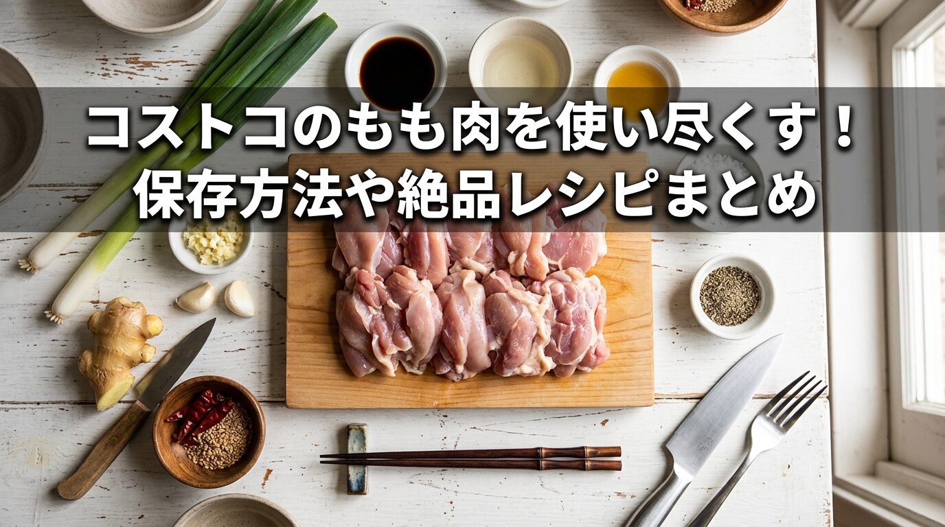コストコのもも肉を使い尽くす!保存方法や絶品レシピまとめ - 新鮮な鶏もも肉と調理器具